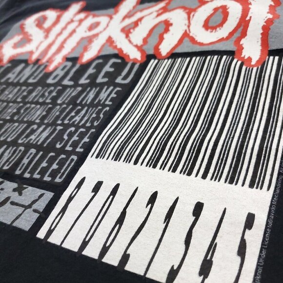 Slipknot Wait and Bleed T-Shirt People = S**t 2009 Barcode Lyrics Minty Large - Picture 9 of 16